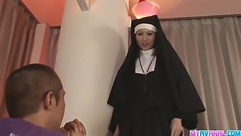 Nun Rika Sakurai Engages In Anal Sex And Receives A Blowjob