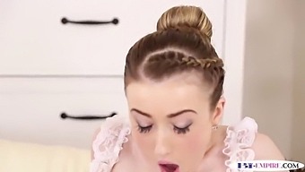 A Well-Dressed Man Has Anal Sex With A Small Maid In A Threesome