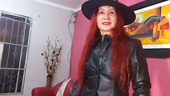 A Stunning Mature Woman Portrays A Seductive And Thrilling Witch For Halloween
