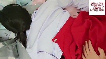 College Student In Uniform Gets Frisky With Her Boyfriend