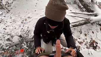 Public Park Encounter Of An Asian Babe'S Almost Exposure While Getting A Blowjob