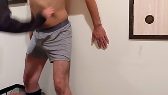 Woman Teases Man'S Penis With Laughter And Playful Punches