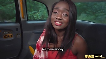 Ebony Babe Reveals Body And Enjoys Rough Sex In Faked Taxi