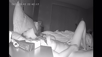 A Reserved Woman Pleasuring Herself In Secret Before Sleep, Captured By A Hidden Camera