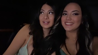 Two Latina Besties And Their Driver In A Steamy Threesome Affair